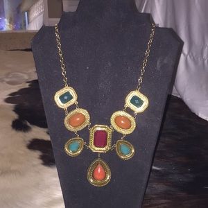 Fall colored statement necklace